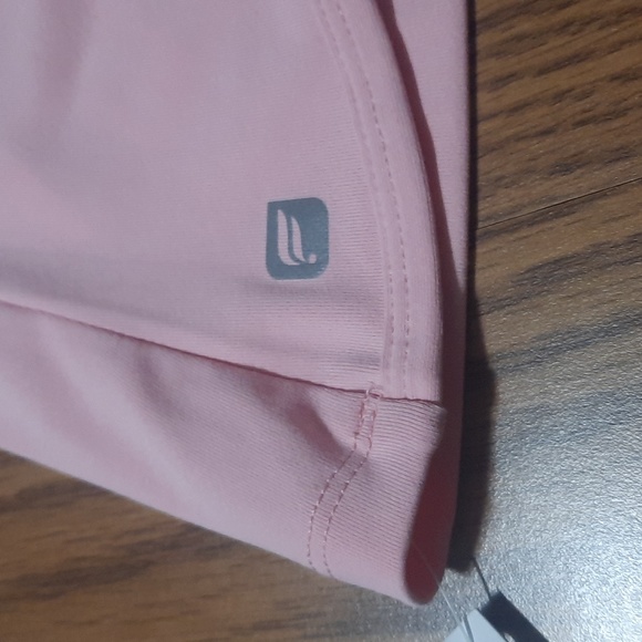 Fabletics Demi lace wrap-back wicking pink tank size large 10-12 - Picture 6 of 9